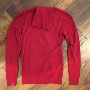Red turtleneck
